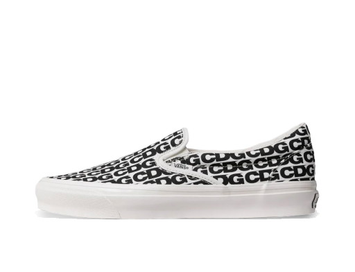 Sneakerek és cipők Vans Vault Slip-On LX Comme des Garcons White Black Fekete | VN0A32QNUY6