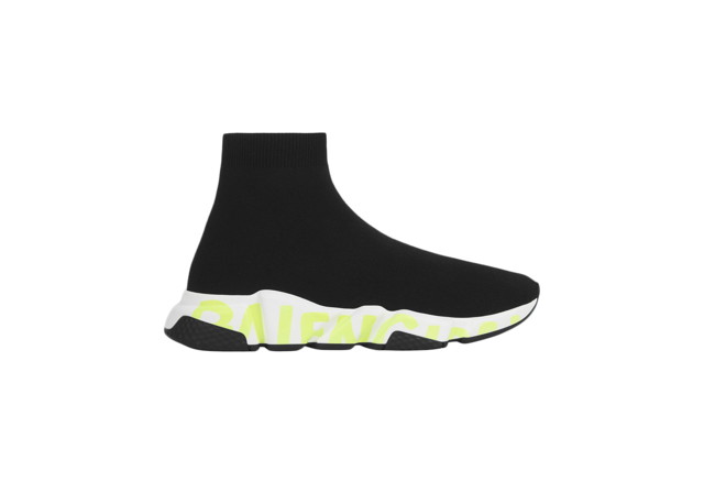 Sneakerek és cipők Balenciaga Speed Black Fluo Green Fekete | 605972W05GY1935