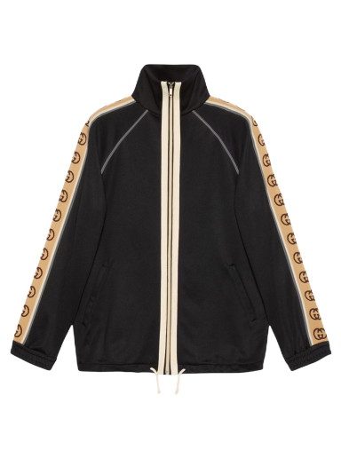 Dzsekik Gucci Oversize Technical Jersey Jacket Fekete | 598861 XJBZ8 1082