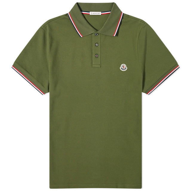 Pólóingek Moncler Men's Classic Logo Polo Green Zöld | 8A703-00-84556-876