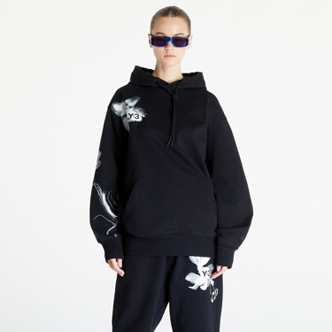 Sweatshirt Y-3 Graphic French Terry Hoodie UNISEX Black Fekete | IN4335, 7
