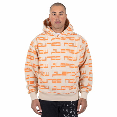 Sweatshirt Pleasures Tier Hoodie Ivory 
Narancssárga | P23SP022-IVORY, 4