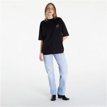 Póló CALVIN KLEIN Jeans Warp Logo Boyfriend Short Sleeve Tee Black Fekete | J20J223166 BEH, 2