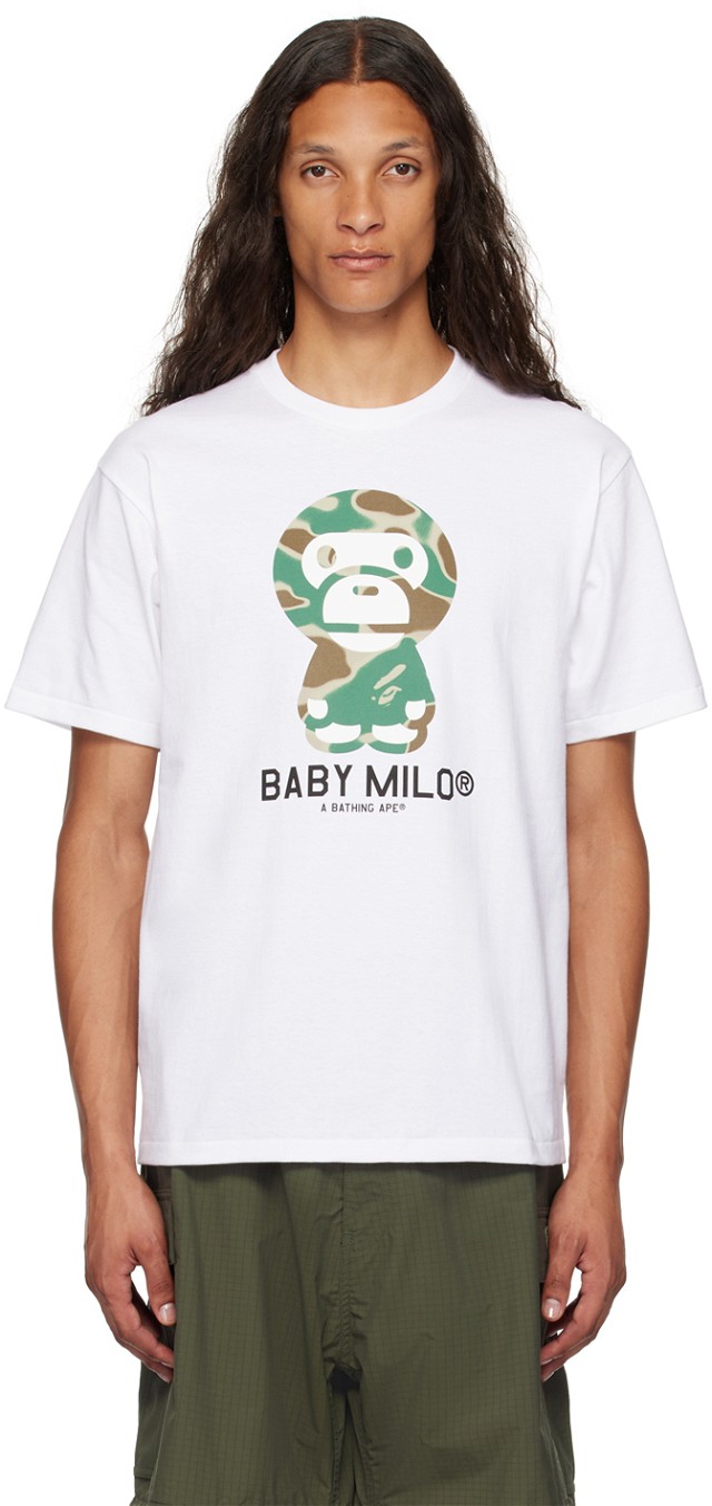 Póló BAPE BAPE White Liquid Camo Baby Milo T-Shirt Fehér | 002TEK301007M