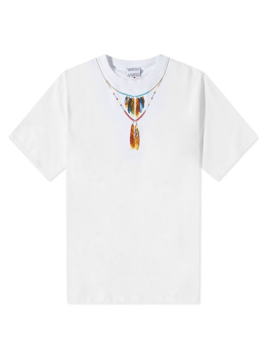 Póló Marcelo Burlon Feather Necklace Tee Fehér | CMAA054C99JER0020125