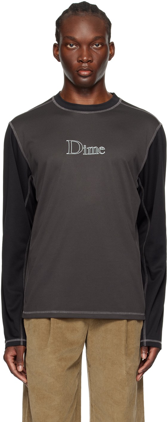 Gray Athletic Long Sleeve T-Shirt