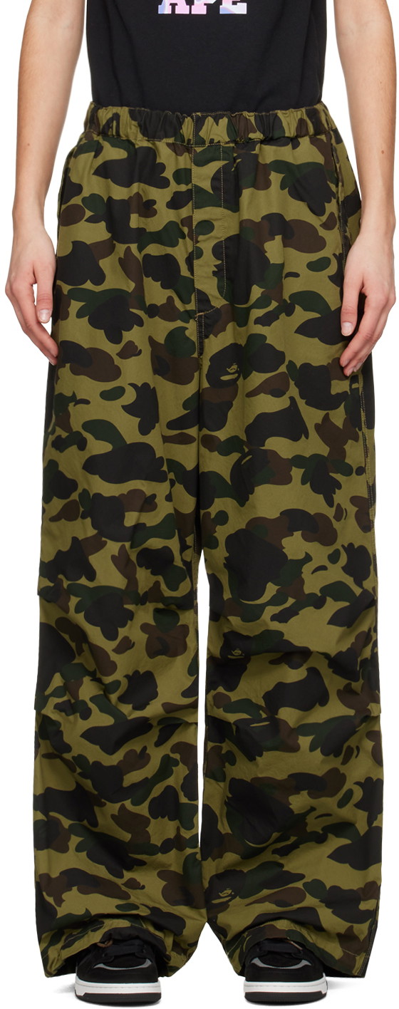 Oldalzsebes nadrágok BAPE 1st Camo Cargo Pants Zöld | 001PTK302004L