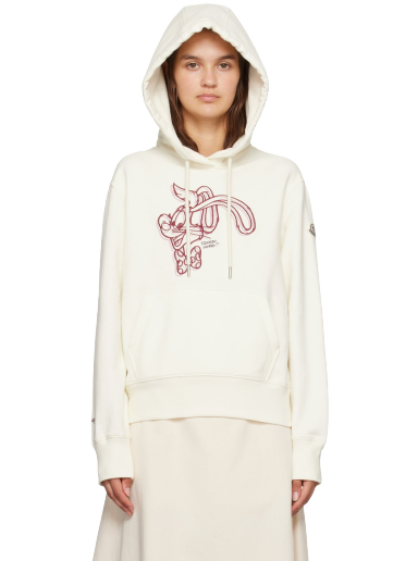 Sweatshirt Moncler Embroidered Hoodie Fehér | I10938G00026899WC