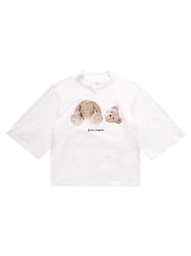 Póló Palm Angels Bear Cropped Tee Fehér | PWAA020C99JER0010160