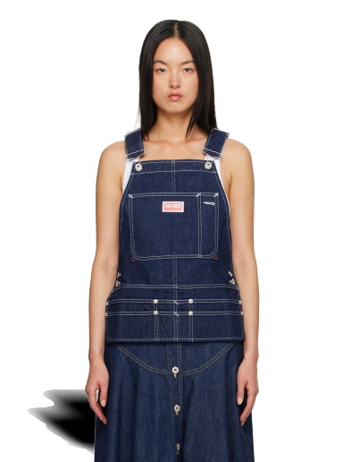 Trikók KENZO Paris Dungaree Denim Tank Top Sötétkék | FD65DT1516B1