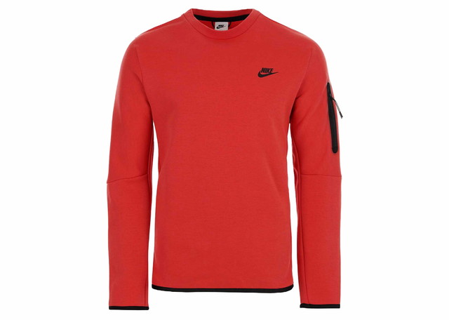 Póló Nike Sportswear Tech Fleece Crewneck Sweatshirt Red 
Piros | CU4505-605