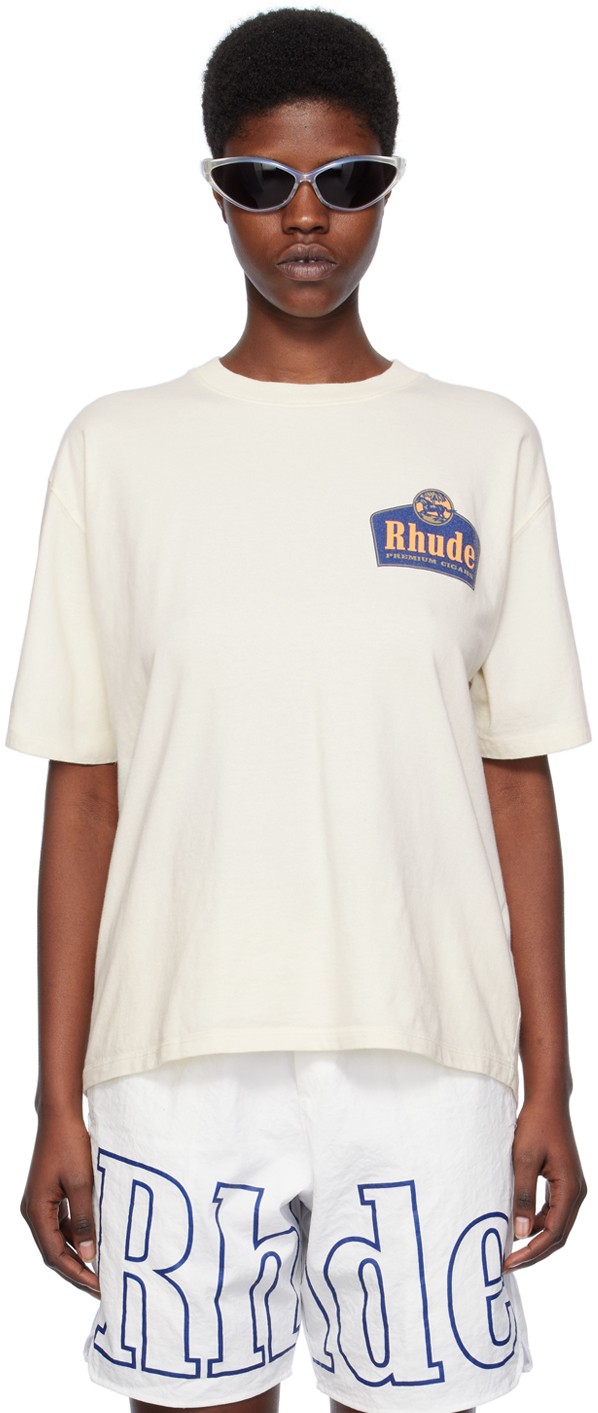Póló Rhude 'Grand Cru' T-Shirt "Off-White" Bézs | RHPS24TT05012611, 0