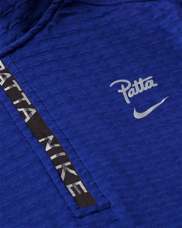 Póló Nike Patta Running Team Half-Zip Longsleeve Deep Royal Blue Kék | FJ3069-455, 4