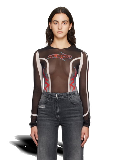 Póló HERON PRESTON HP Gothic Bodysuit Fekete | HWDD021F23FAB0011046