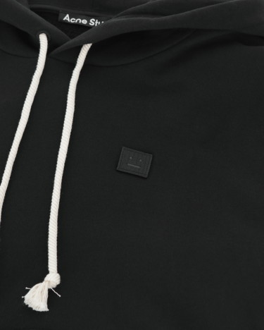 Sweatshirt Acne Studios Face Logo Hoodie Fekete | CI0141- 900, 7