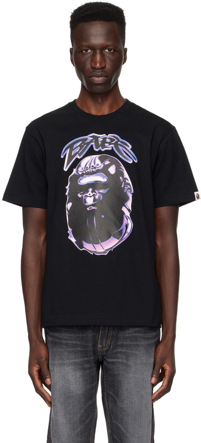 Póló BAPE Ape Head Graffiti T-Shirt Fekete | 001TEJ801040M