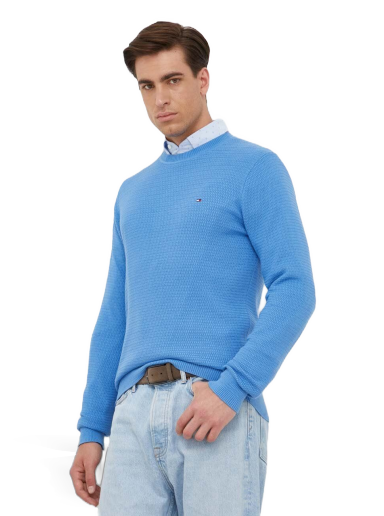 Pulóver Tommy Hilfiger Knitted Jumper Kék | MW0MW31576