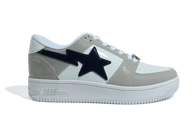 Sneakerek és cipők BAPE Bape Sta Low "White Grey" Szürke | 001FWH301002X-WHT