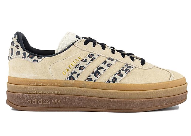 Sneakerek és cipők adidas Originals Gazelle Bold Cream Black Leopard W Bézs | JI1370