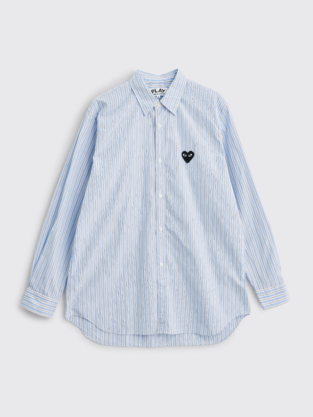 Ing Comme des Garçons Play Small Heart LS Shirt Stripe Blue / White Kék | P1B020