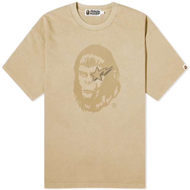 Póló BAPE A Bathing Ape WGM Garment Dyed T-Shirt Bézs | 001CSK301318M-BGE