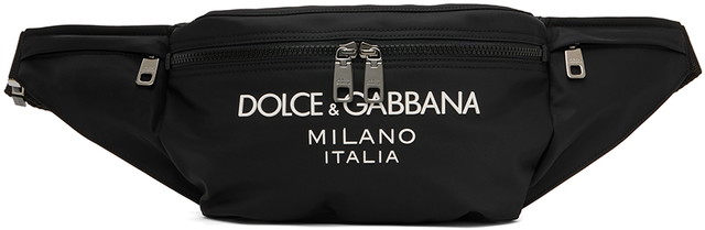 Deréktáskák Dolce & Gabbana Black Sicilia DNA Pouch Fekete | BM2194AG182