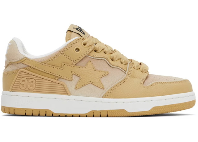 Sneakerek és cipők BAPE A Bathing Ape Sk8 Sta #4 Beige Bézs | 1J80-191-058-BEI/001FWJ802058I-BEI