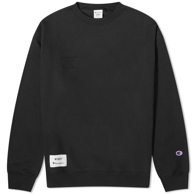 Pulóver Champion Men's x WTAPS Crew Sweat Black Fekete | C8-Z018-090