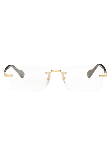 Napszemüveg Gucci Rimless Sunglasses "Gold & Black" Fémes | GG1221S-005