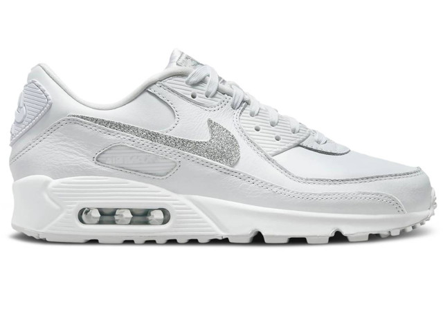 Sneakerek és cipők Nike Air Max 90 SE Silver Glitter (Women's) Szürke | FJ4579-100