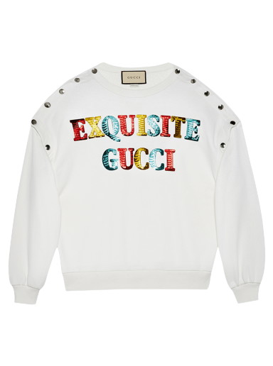 Sweatshirt Gucci Cotton Sweatshirt Fehér | 717416 XJEXN 9088