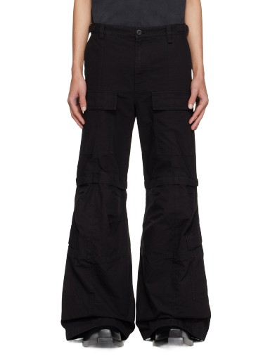 Oldalzsebes nadrágok Balenciaga Flared Cargo Pants Fekete | 768810-TKP27-1000