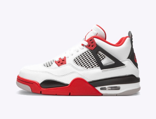 Sneakerek és cipők Jordan Air Jordan 4 Retro OG GS "Fire Red" 2020 Fehér | 408452-160