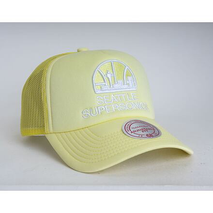 Kupakok Mitchell & Ness Seattle Supersonics Pastel Trucker Snapback HWC Yellow Sárga | 5HSSLD21130-SSUYELL