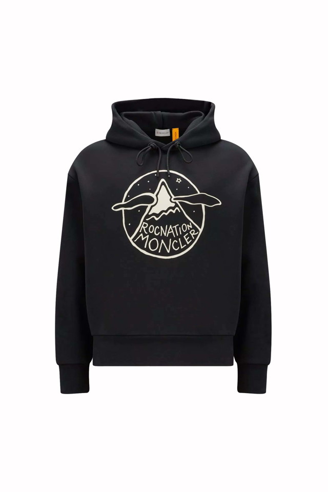 Sweatshirt Moncler Roc Nation by Jay-Z x Logo Motif Hoodie Fekete | I209W8G00006809KX999