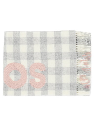 Sálak és kendők Acne Studios Veda Logo Check Scarf Grey/Pink Szürke | CA0262-ANS