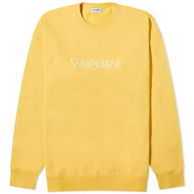Sweatshirt Saint Laurent Logo Sweatshirt Sárga | 782051Y36ZO-7290
