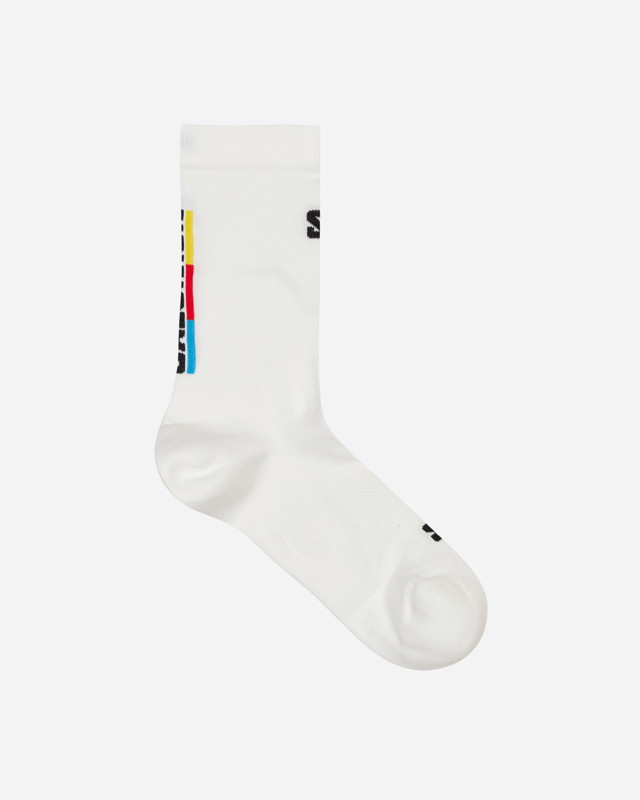 Fehérnemű és zoknik Salomon Pulse Race Flag Crew Socks White Fehér | LC2262200