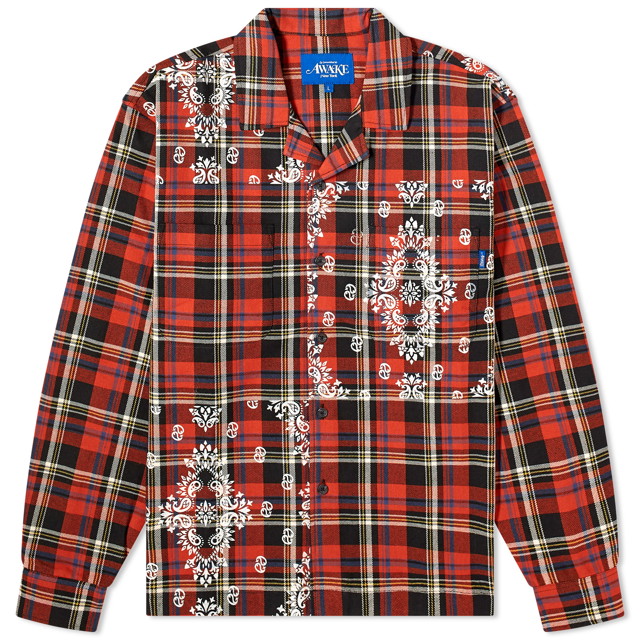 Ing Awake NY Paisley Flannel Vacation Shirt 
Piros | AWK-FW23-TP001-BKM