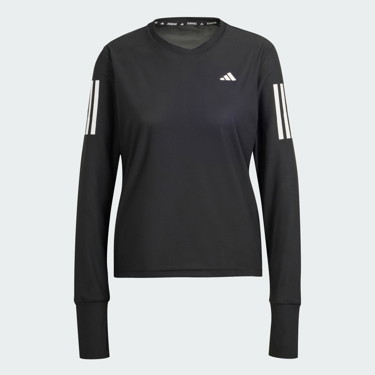 Póló adidas Performance Own The Run Long Sleeve T-shirt Fekete | IN1568, 5