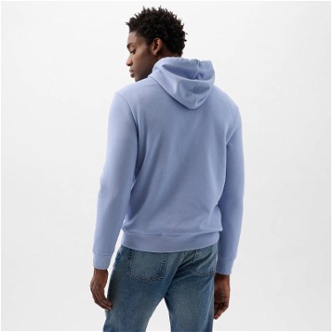 Sweatshirt GAP Pullover Puff Logo Hoodie Distant Blue Kék | 890126-01, 2