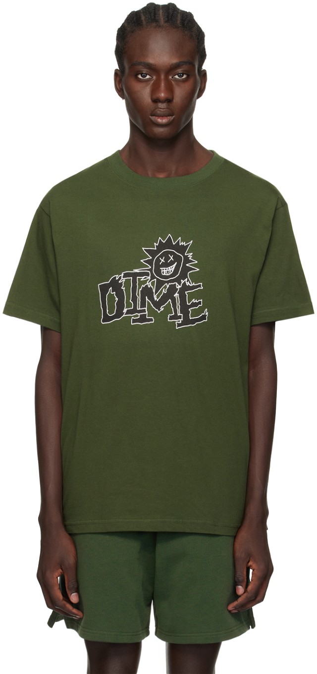 Póló Dime Sunny T-Shirt Zöld | DIMEHO2324FOR