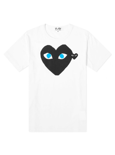 Póló Comme des Garçons Play Double Heart Logo Tee Fehér | P1T0881