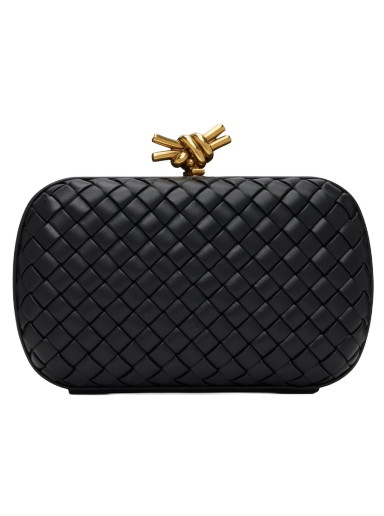 Kézitáskák Bottega Veneta Knot Minaudiere Clutch Fekete | 717622 V01D1