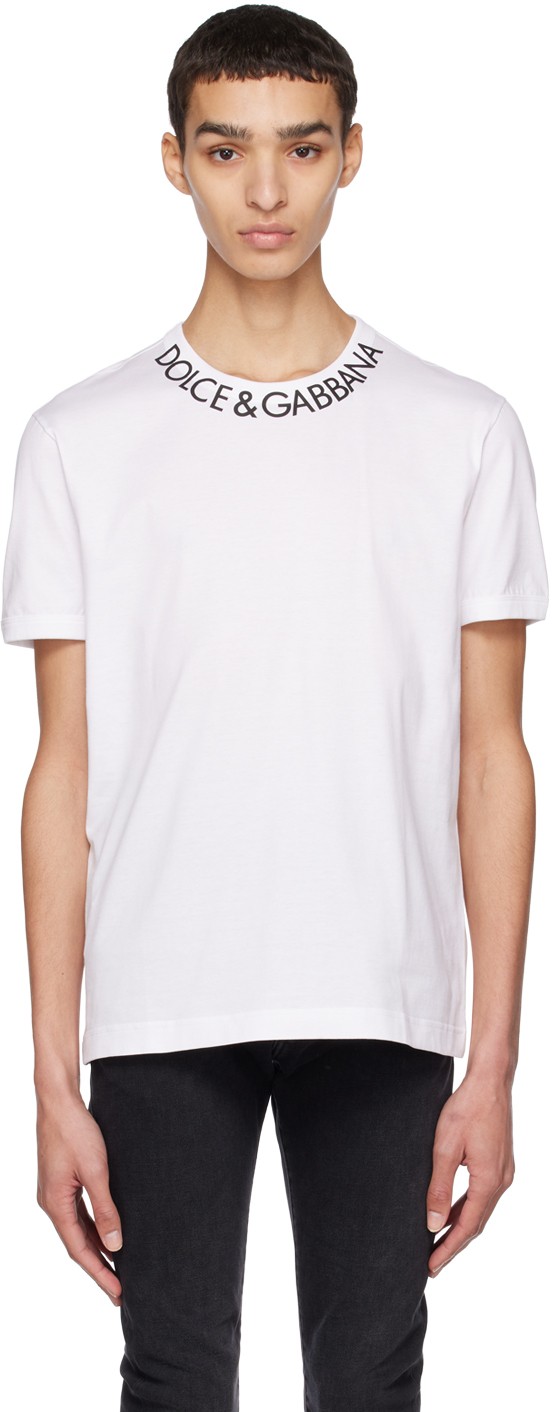 Póló Dolce & Gabbana White Bonded T-Shirt Fehér | G8PL1TFU7EQ