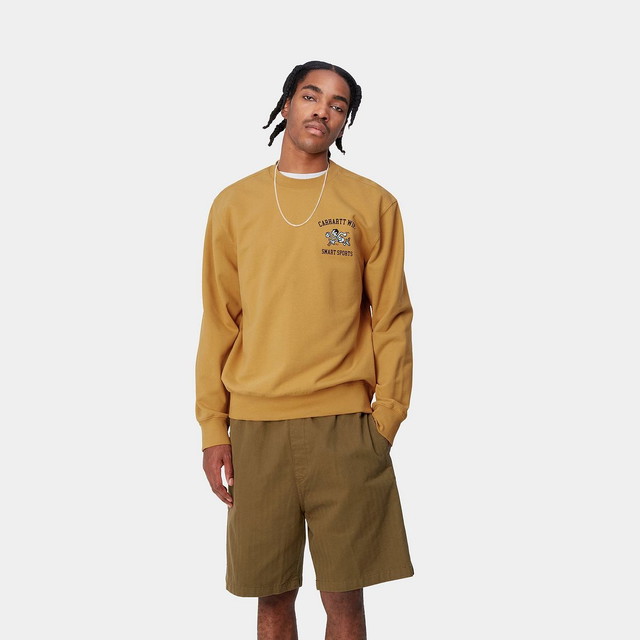 Pulóver Carhartt WIP Smart Sports Crewneck 
Narancssárga | I033239_1ZE_XX