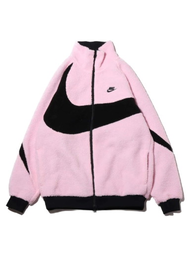 Dzsekik Nike Big Swoosh Reversible Boa Jacket Prism Pink Black Rózsaszín | BQ6546-601