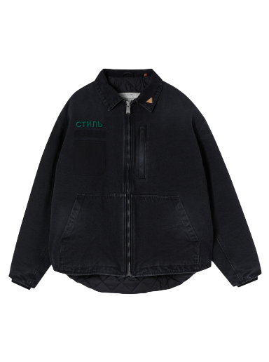 Dzsekik HERON PRESTON CTNMB Canvas Pockets Jacket Fekete | HMEA062F22FAB0011057
