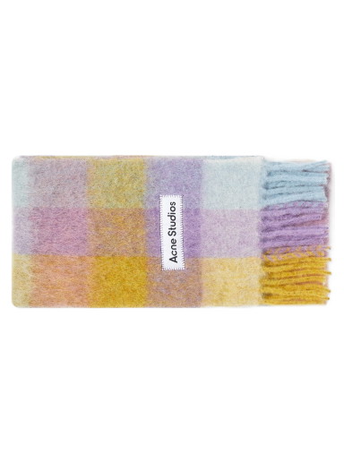 Sálak és kendők Acne Studios Vally Check Scarf Violet/Yellow/Blue Többszínű | CA0084-DIC