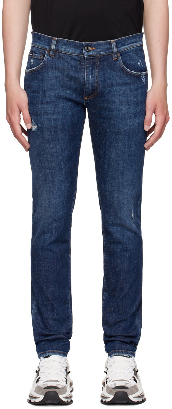 Farmer Dolce & Gabbana Navy Skinny Jeans Sötétkék | GY07LDG8FR9
